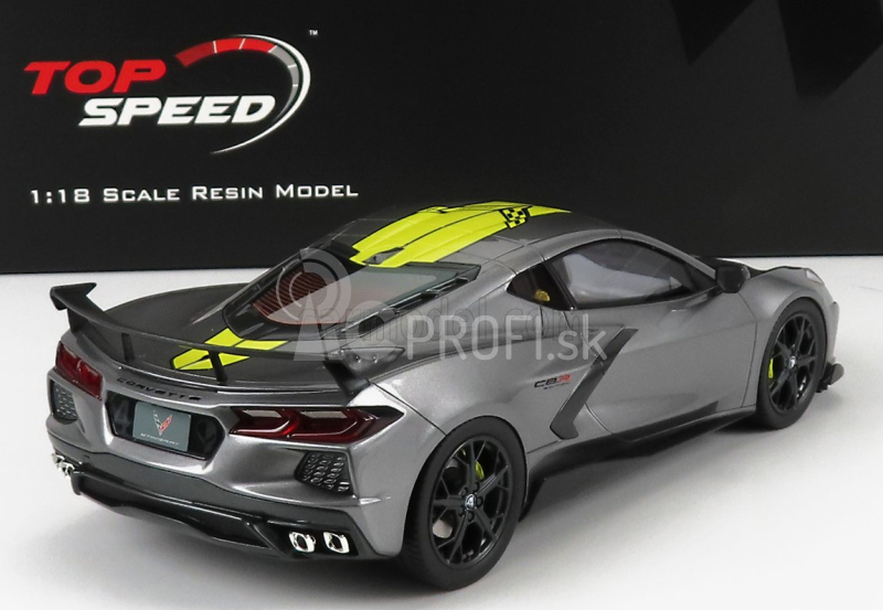 Truescale Chevrolet Corvette Stingray N 0 Imsa Gtlm Championship Edition 2020 1:18 sivo žltá