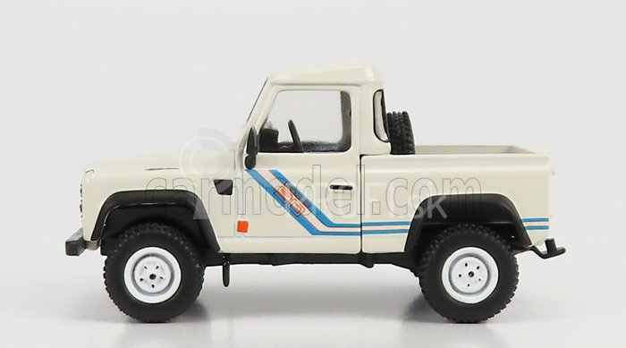 Truescale Land rover Defender 90 Pick-up Open 1983 Lhd 1:64 Biela