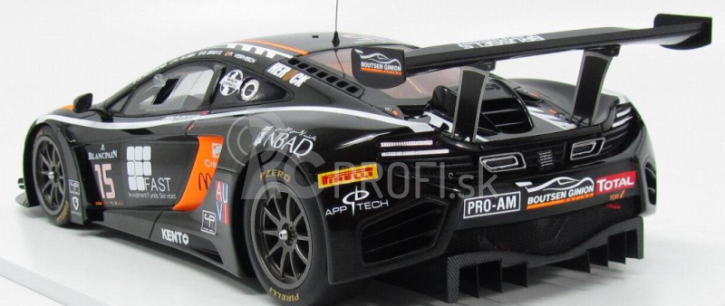 Truescale Mclaren Mp4-12 Gt3 Team Boutsen Ginion Racing N 15 24h Spa 2014 K.a.ojjeh - O.grotz - F.vervisch - G.pantano 1:18 Black