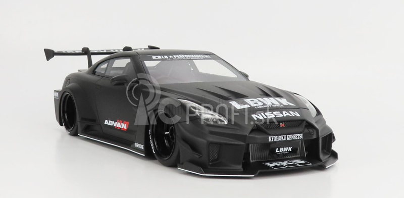 Truescale Nissan Gt-rr (r35) Liberty Walk 2016 1:18 Matt Black