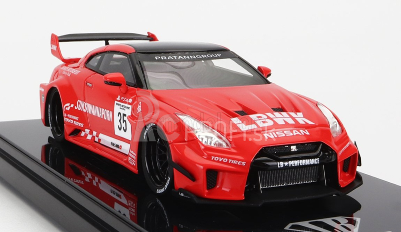 Truescale Nissan Gt-rr (r35) N 35 Lbwk Liberty Walk 2016 1:43 červená čierna