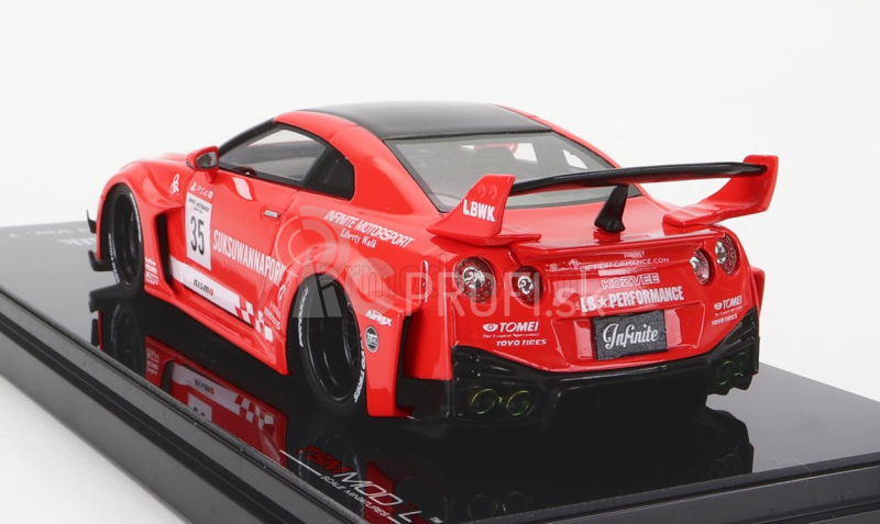 Truescale Nissan Gt-rr (r35) N 35 Lbwk Liberty Walk 2016 1:43 červená čierna