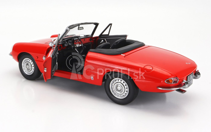 Turistické modely áut Alfa romeo Duetto Spider 1600 Coda Tonda 1966 1:18 Červená