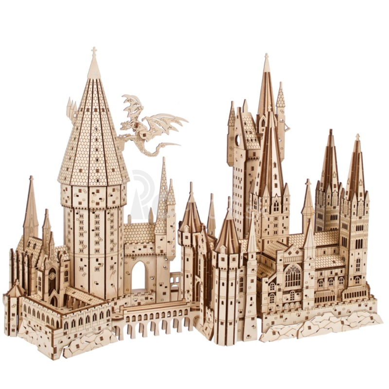 Ugears 3D drevené mechanické puzzle Hogwarts Castle, Harry Potter