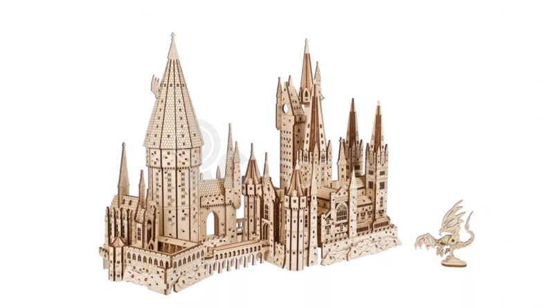 Ugears 3D drevené mechanické puzzle Hogwarts Castle, Harry Potter