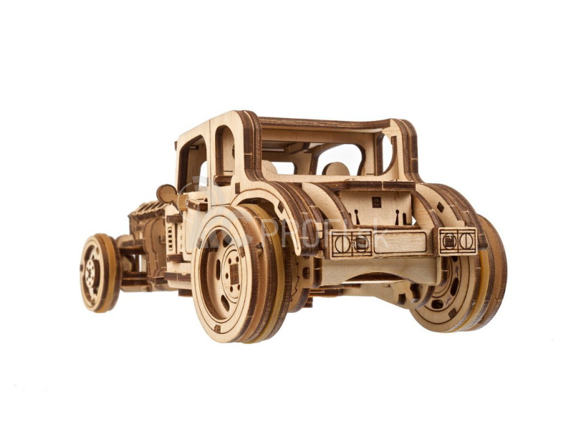 Ugears 3D drevené mechanické puzzle Hot Rod Furious