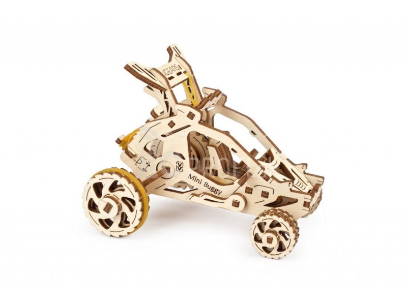 Ugears 3D drevené mechanické puzzle Mini Buggy