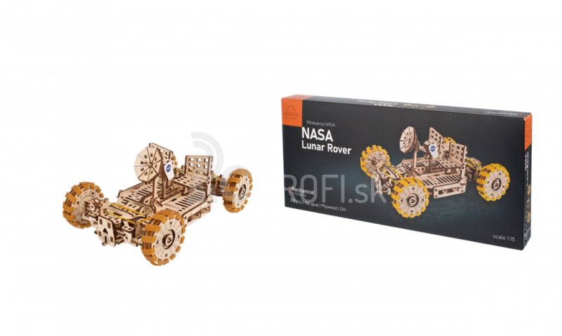 Ugears 3D drevené mechanické puzzle NASA, Lunárny rover