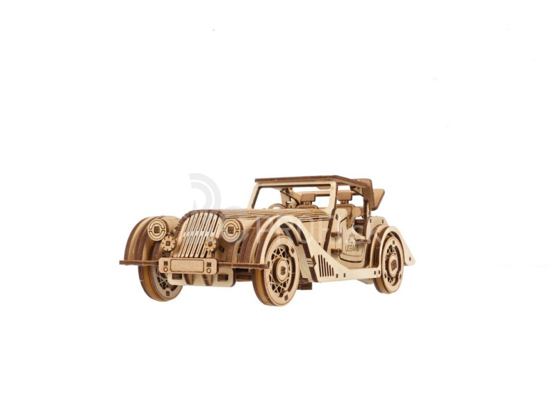 Ugears 3D drevené mechanické puzzle športové auto Rapid Mouse