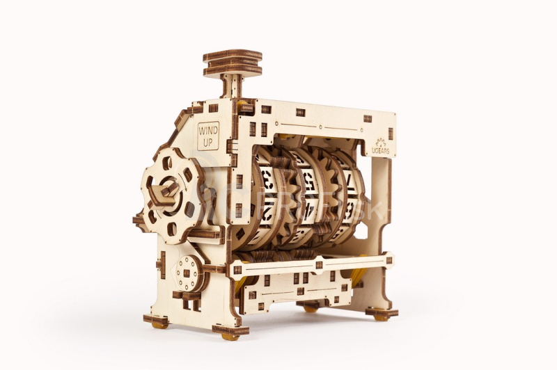 Ugears 3D drevené mechanické puzzle STEM clicker counter