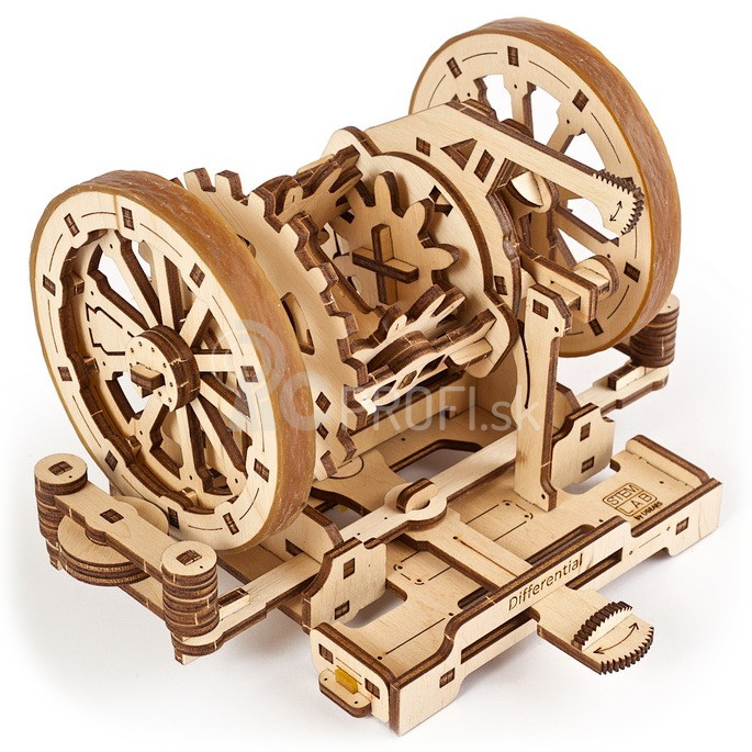 Ugears 3D drevené mechanické puzzle STEM vyučovanie diferenciálu