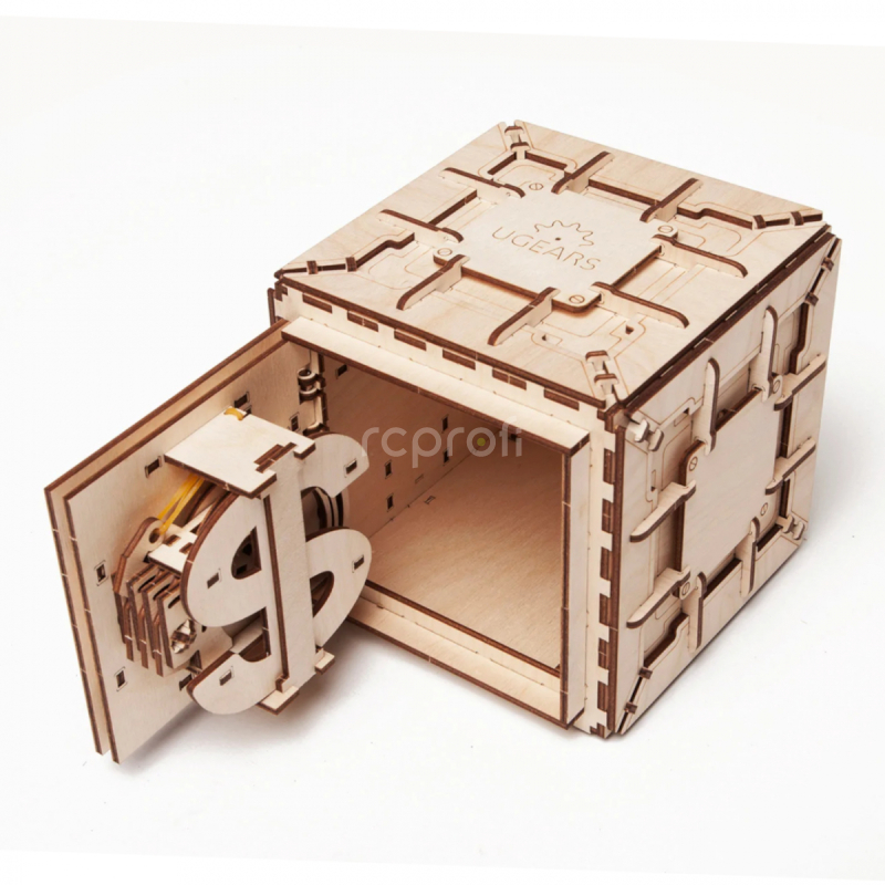 Ugears 3D drevené mechanické puzzle Trezor