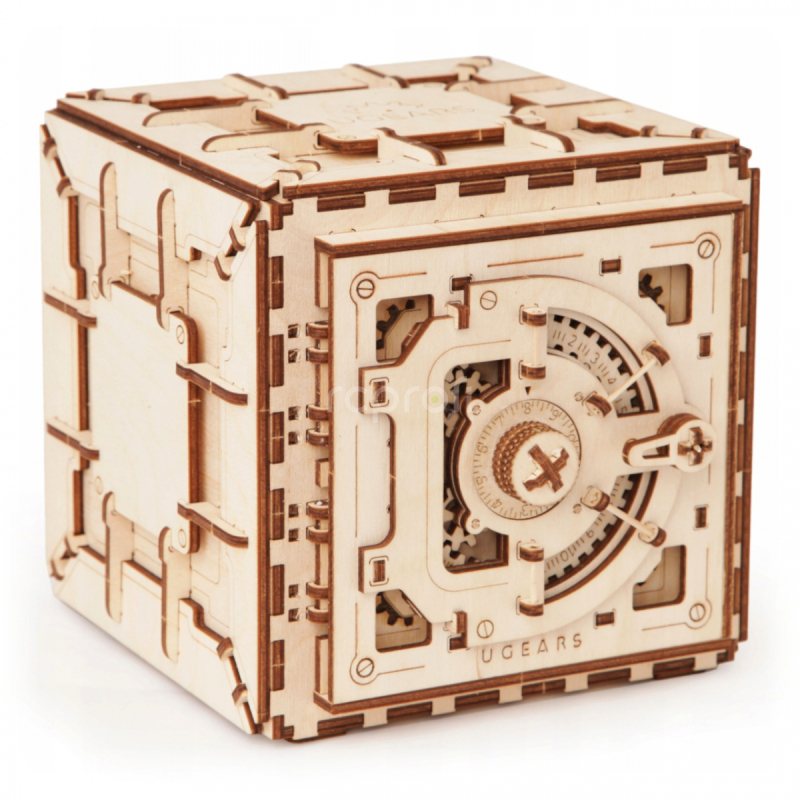 Ugears 3D drevené mechanické puzzle Trezor