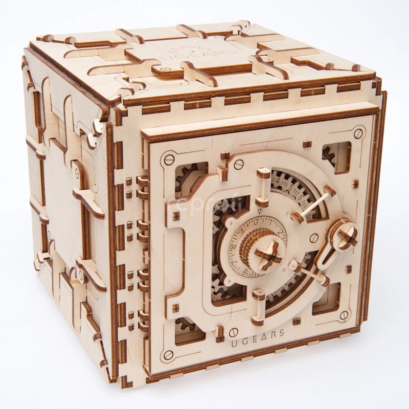 Ugears 3D drevené mechanické puzzle Trezor