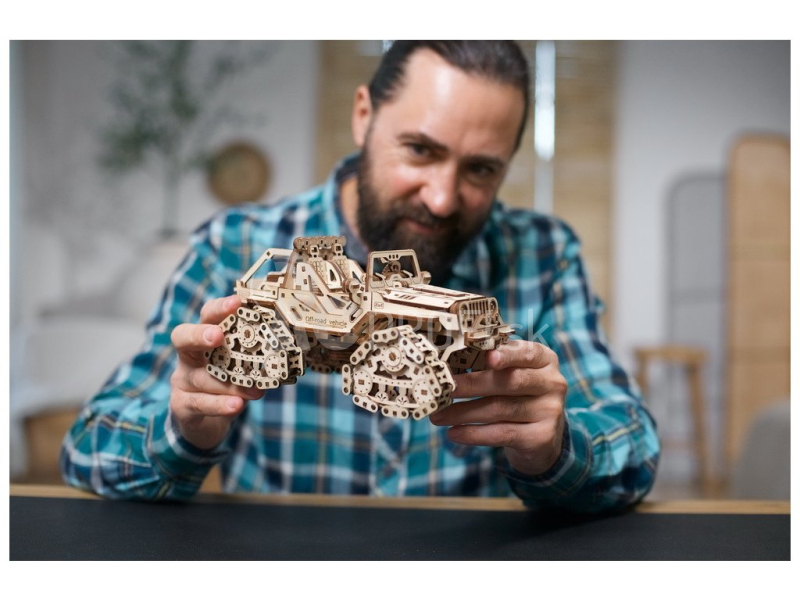 Ugears 3D drevené mechanické puzzle Triceratops