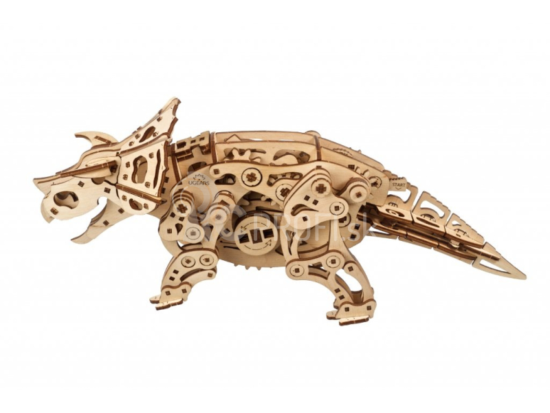 Ugears 3D drevené mechanické puzzle Triceratops