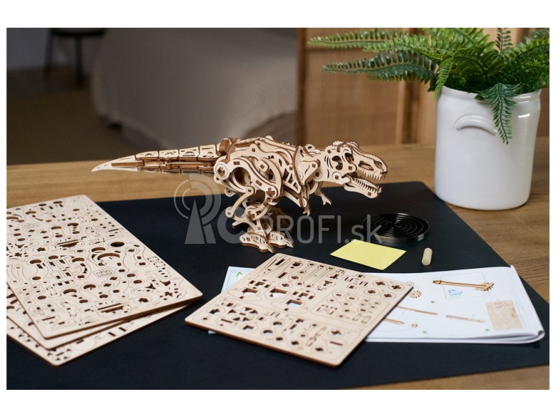 Ugears 3D drevené mechanické puzzle Tyranosaurus Rex