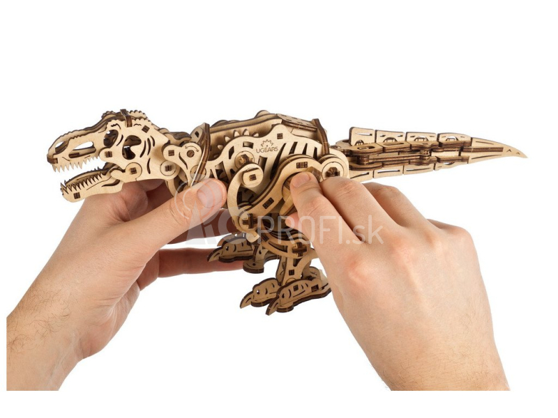 Ugears 3D drevené mechanické puzzle Tyranosaurus Rex