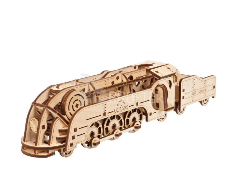 Ugears MINI Lokomotíva Drevená 3D mechanická stavebnica