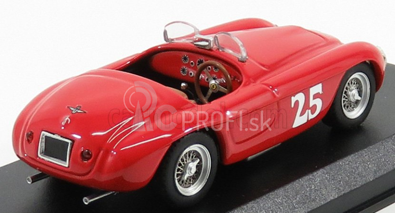 Umelecký model Ferrari 166 Touring Barchetta N 25 Winner Palm Springs 1951 M.lewis 1:43 Red