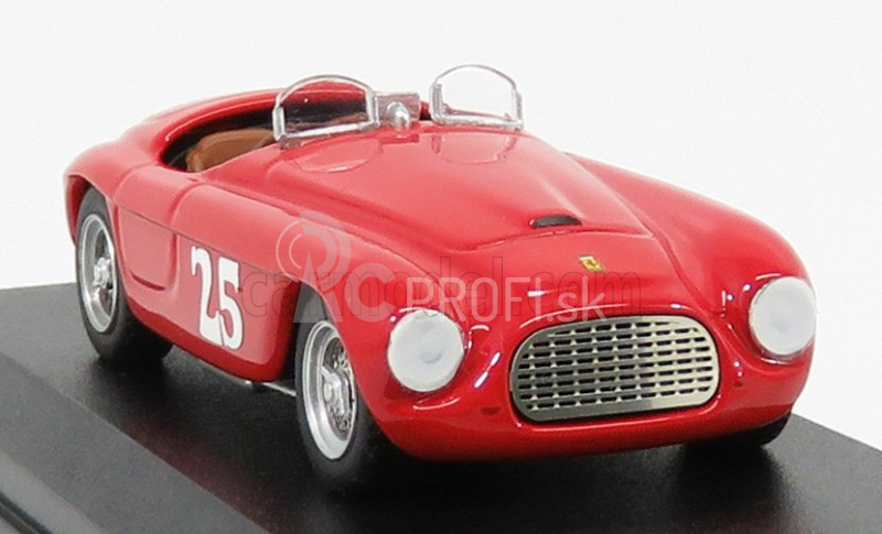 Umelecký model Ferrari 166 Touring Barchetta N 25 Winner Palm Springs 1951 M.lewis 1:43 Red