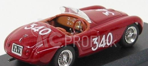 Umelecký model Ferrari 166mm Spider N 340 Mille Miglia 1951 Castellotti - Rota 1:43 Red