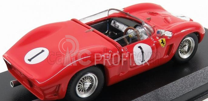 Umelecký model Ferrari 246 Sp N 1 2nd 3h Daytona 1962 Hill - Rodriguez 1:43 Red