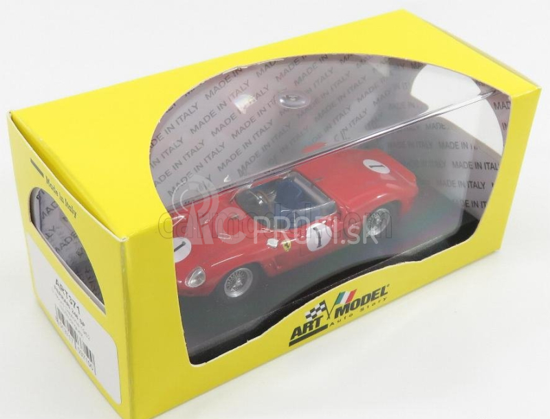 Umelecký model Ferrari 246 Sp N 1 2nd 3h Daytona 1962 Hill - Rodriguez 1:43 Red