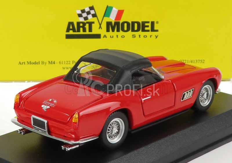 Umelecký model Ferrari 250 Lwb California Long Nose Spider Closed 1960 1:43 Red Black