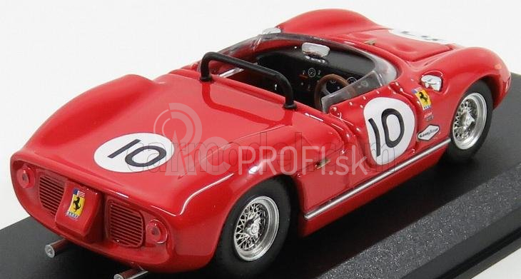 Umelecký model Ferrari 250p Nassau Ch.0810 N 10 2nd Governor's Trophy 1963 Pedro Rodriguez 1:43 Red