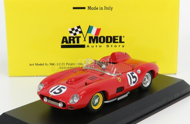 Umelecký model Ferrari 290s Spider Ch.0656 N 15 12h Sebring 1957 Gregory - Brero 1:43 Red