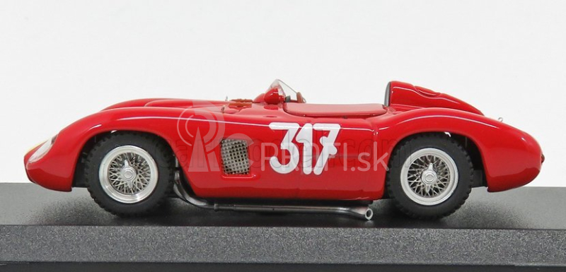 Umelecký model Ferrari 500tr Spider Ch.0610 N 317 Giro Di Sicilia 1956 G.starrabba 1:43 Červeno-žltá