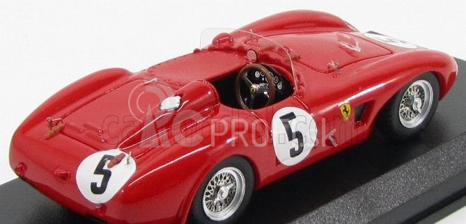 Umelecký model Ferrari 625 Lm Spider N 5 Road America Elkhart Lake 1962 Gerber - Bridge 1:43 Red