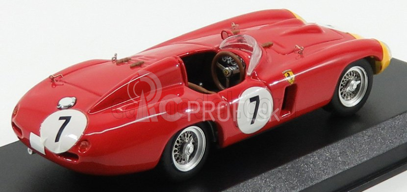 Umelecký model Ferrari 857s Ch.0578 N 7 5. 1000km Paríž-monthlery 1956 De Pordago - Hill 1:43 Červená