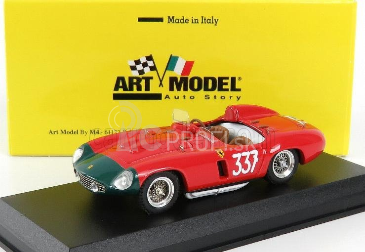 Umelecký model Ferrari 857s Ch.0584 N337 Winner Giro Di Sicilia 1956 P.collins - Klementasky 1:43 Červená čierna