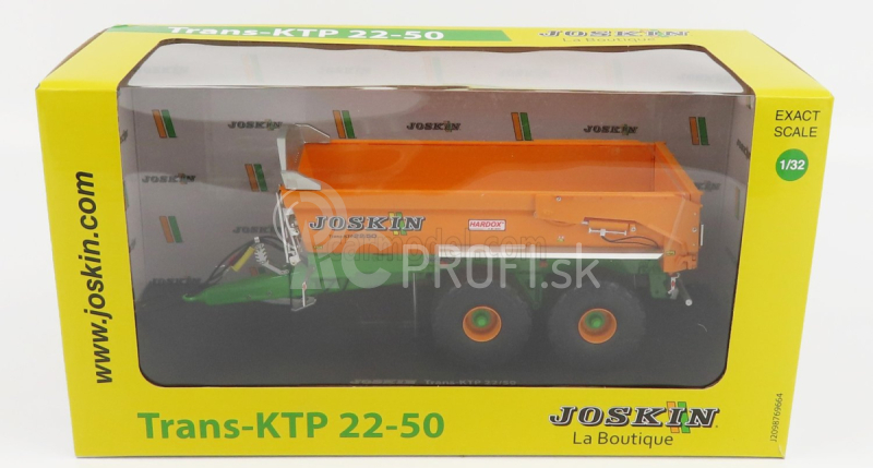 Universal hobbies Joskin Silo-cargo Transktp 22/50 Otvorený príves pre traktor 2004 1:32 Oranžovo zelený