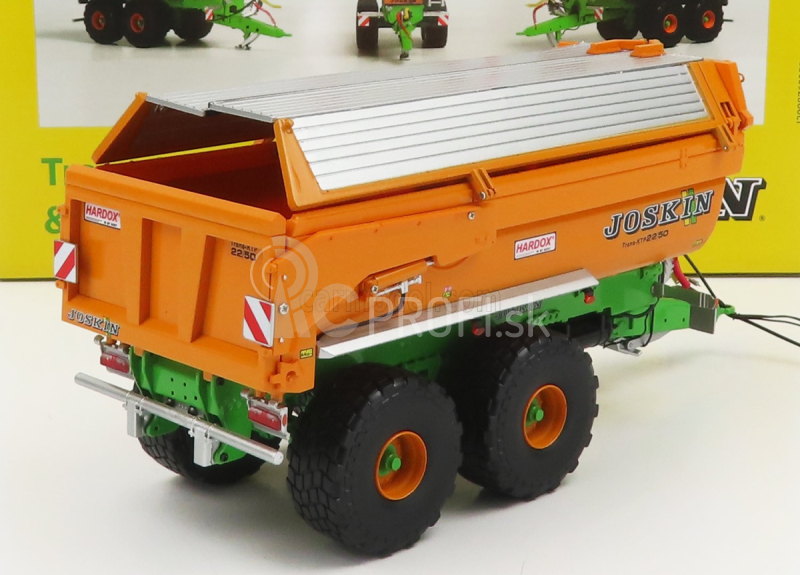 Universal hobbies Joskin Silo-cargo Transktp 22/50 Uzavretý príves pre traktor 2004 1:32 Oranžová strieborno-zelená