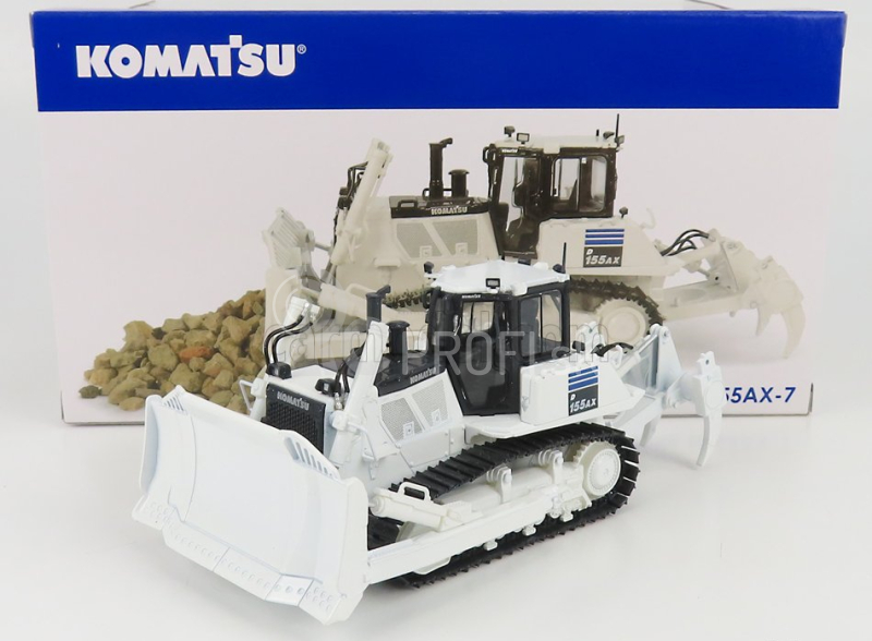 Universal hobbies Komatsu D155ax-7 Ruspa Cingolata 2010 - Traktor so škrabákom 1:50 biely