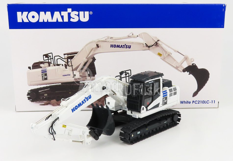 Universal hobbies Komatsu Pc210lc Escavatore Cingolato - Traktor Bagr 1:50 biely čierny