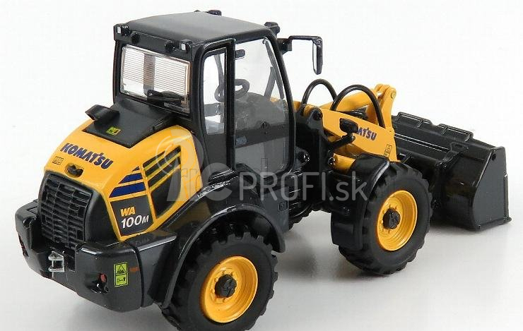 Universal hobbies Komatsu Wa100m Ruspa Gommata Traktor - škrabák 1:50 žltá čierna