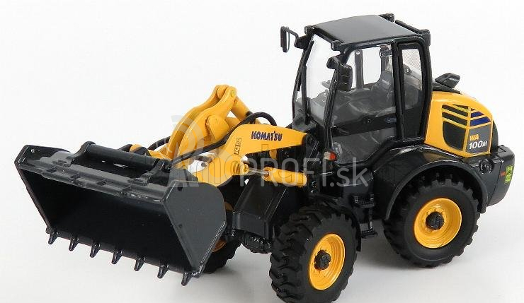 Universal hobbies Komatsu Wa100m Ruspa Gommata Traktor - škrabák 1:50 žltá čierna