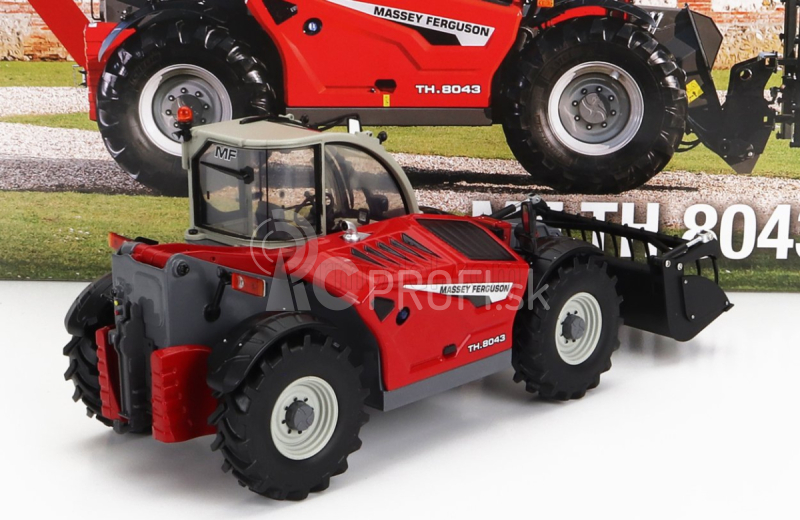 Universal hobbies Massey ferguson Mf Th.8043 Teleskopický traktor - Elevatore 1:32 Červená sivá