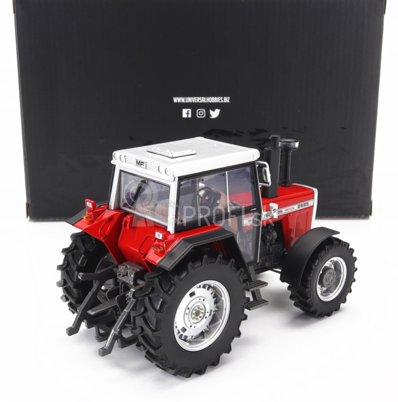 Universal hobbies Massey ferguson Mf2685 Tractor 1986 1:32 Červená strieborná