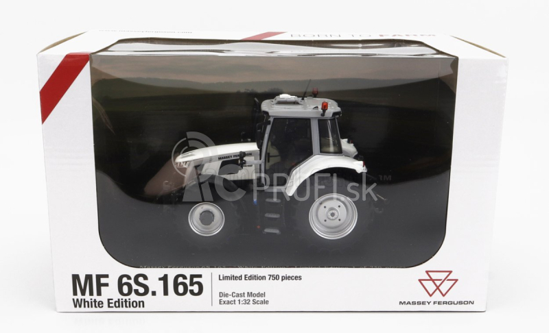 Universal hobbies Massey ferguson Mf6s.165 Tractor White Edition 2022 1:32 bielo-sivá