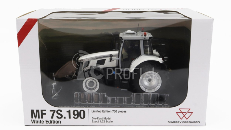 Universal hobbies Massey ferguson Mf7s.190 Tractor White Edition 2022 1:32 bielo-sivá