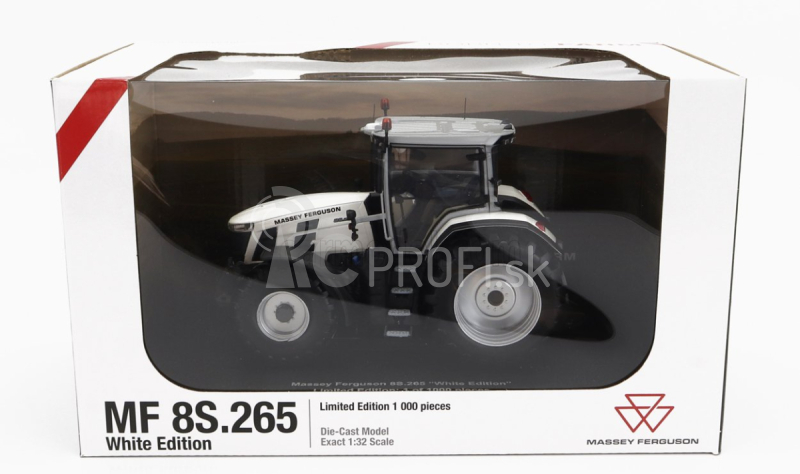 Universal hobbies Massey ferguson Mf8s.265 Tractor White Edition 2022 1:32 bielo-sivá