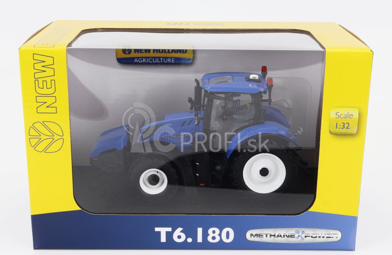 Universal hobbies New holland T6.180 Tractor Methane Power 2022 1:32 Modrá