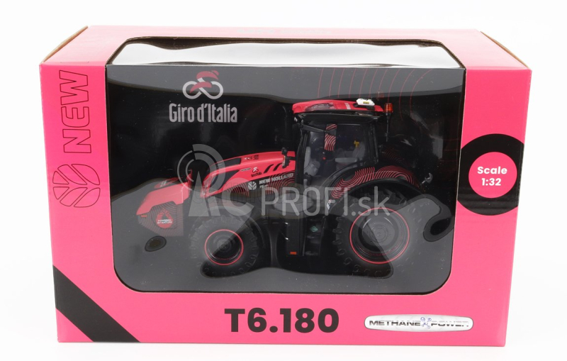 Universal hobbies New holland T6.180 Tractor Methane Power 2022 - Giro D'italia Livery 1:32 Pink Black