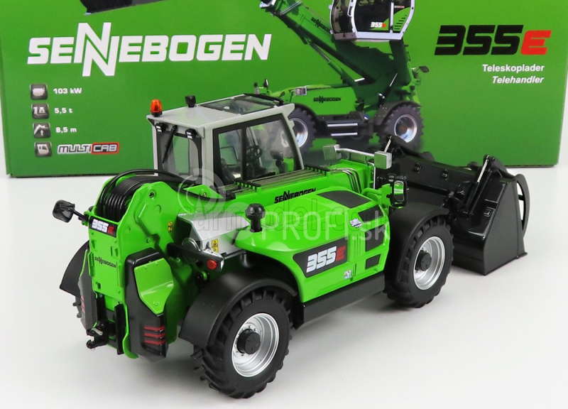 Universal hobbies Sennebogen 355e Teleskopický traktor - Elevatore 1:32 Svetlozelená