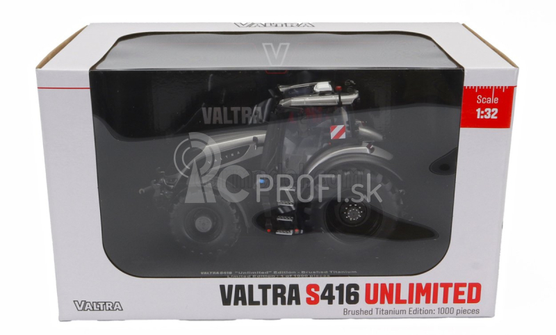 Universal hobbies Valtra S416 Tractor Unlimited Edition 2022 1:32 Silver Black